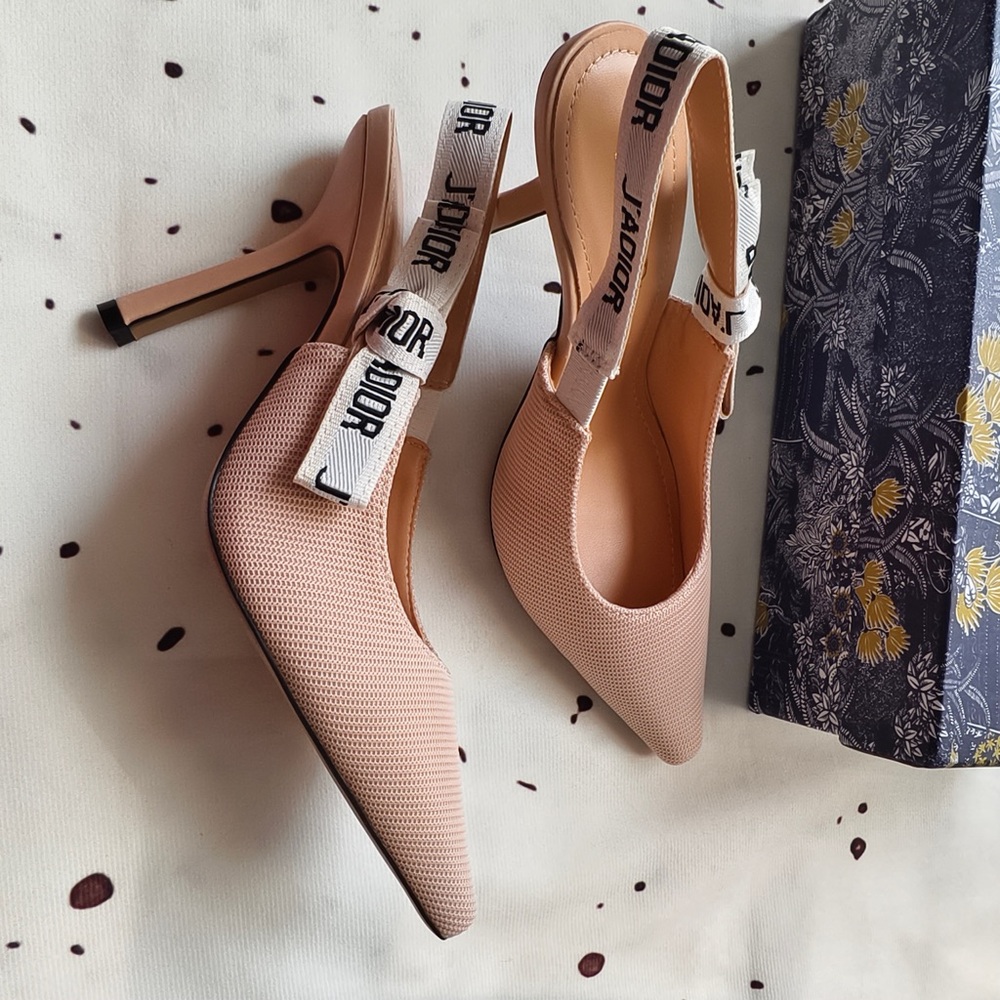 Dior Pink J'Adior Slingback Pointed Heels